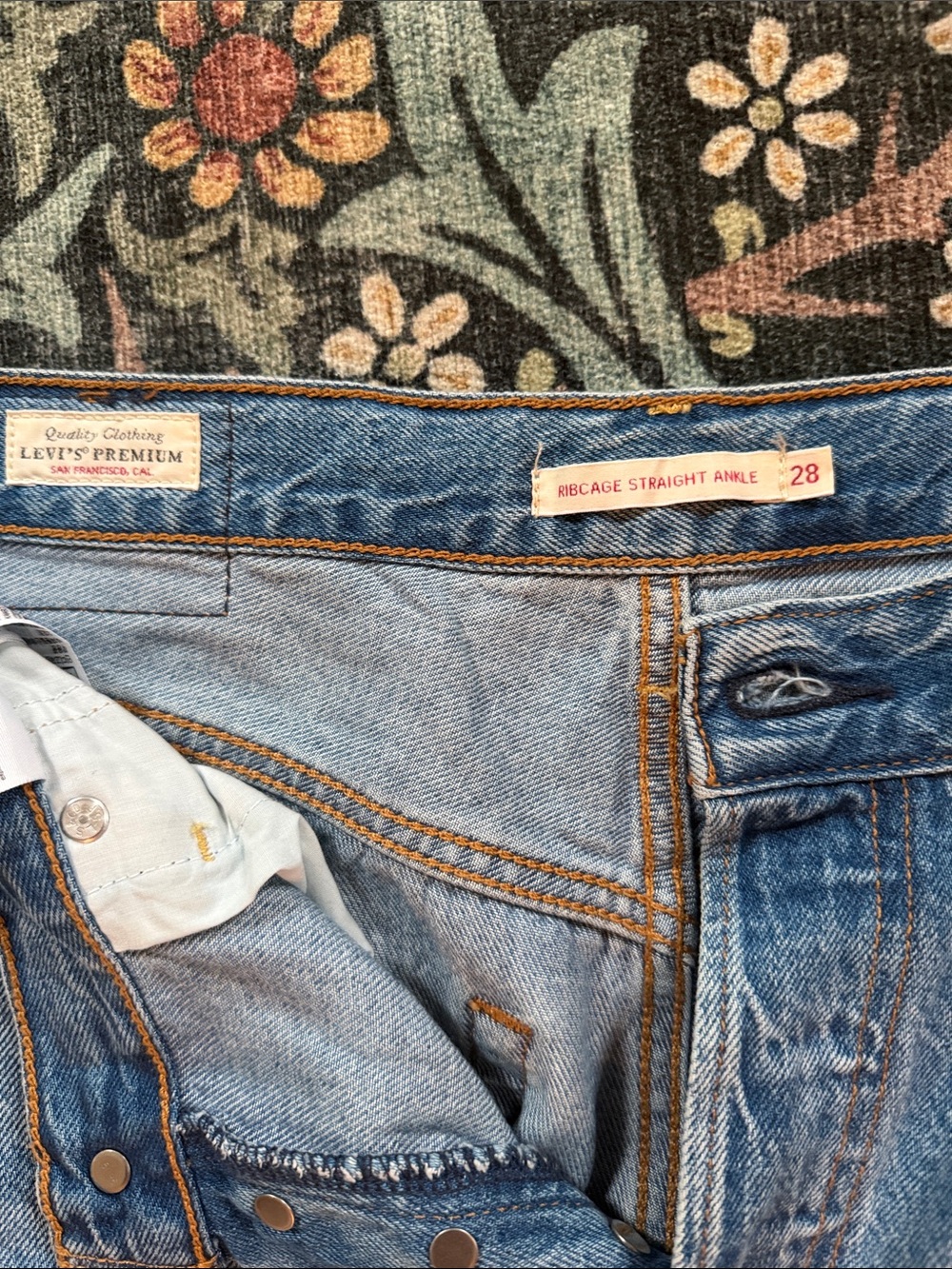 Levi's Light Blue Straight Ankle Jeans